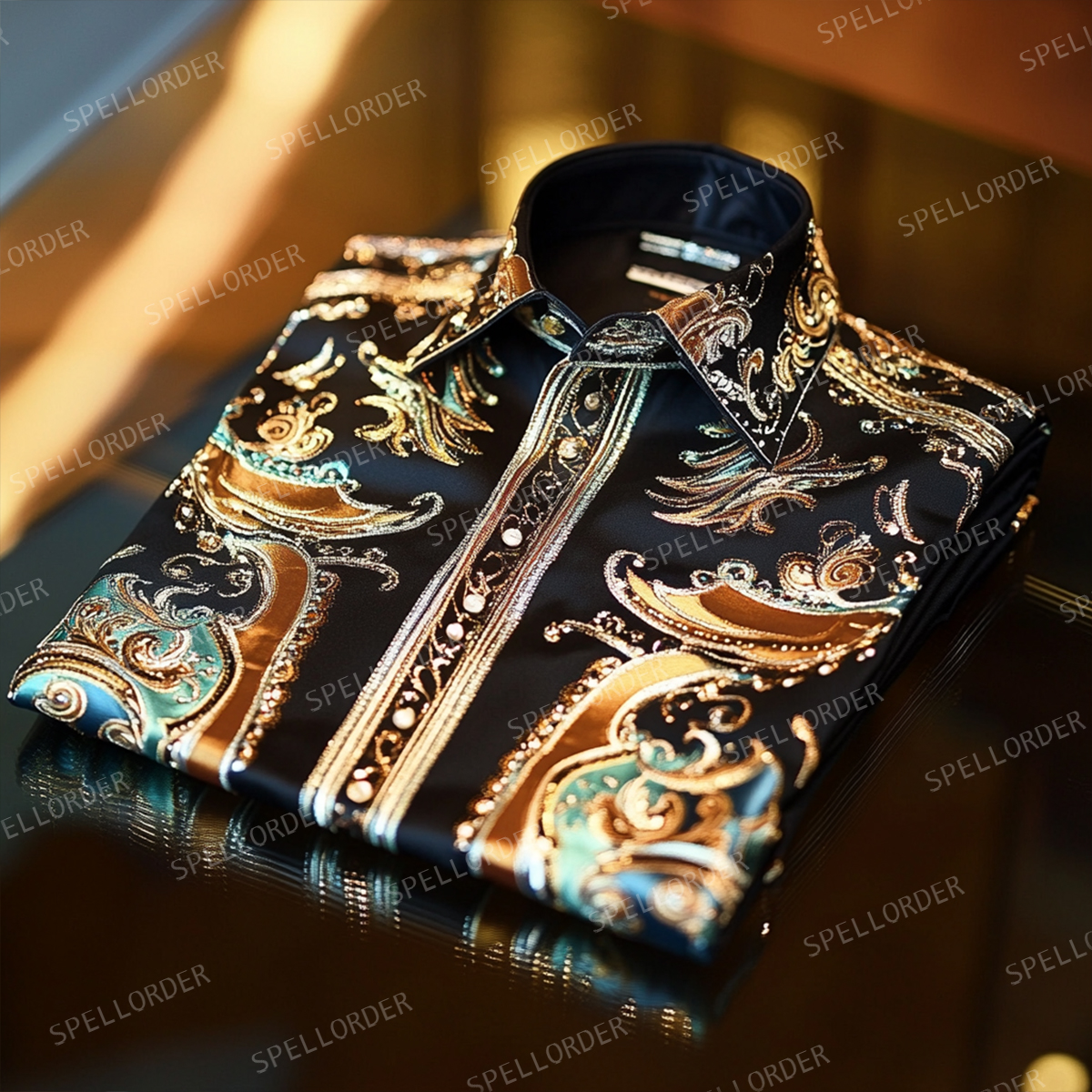 Western luxury exclusive design classic business vacation casual shirt