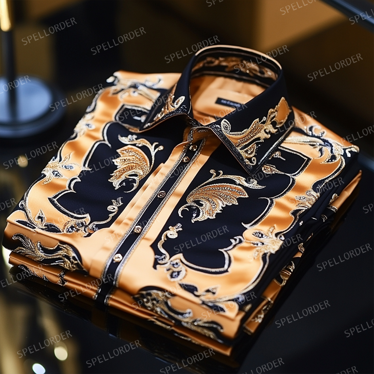 Western luxury exclusive design classic business vacation casual shirt