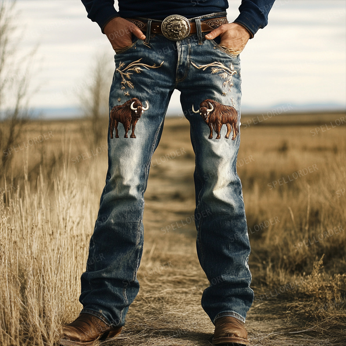 American western style jeans 