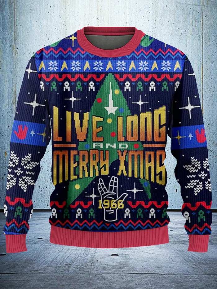 Fun Print Christmas Pullover Sweatshirt