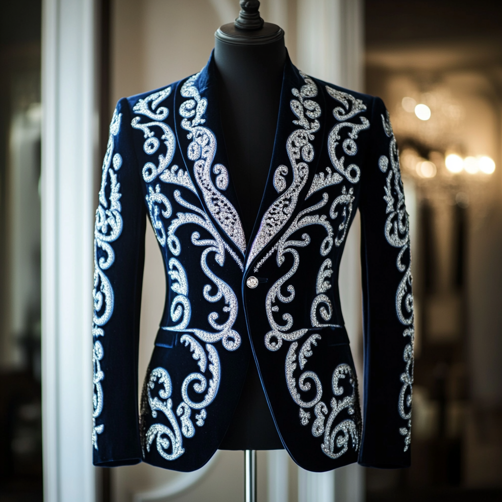 Men's Luxury Business Casual Fashion Blazer Jacket Suit