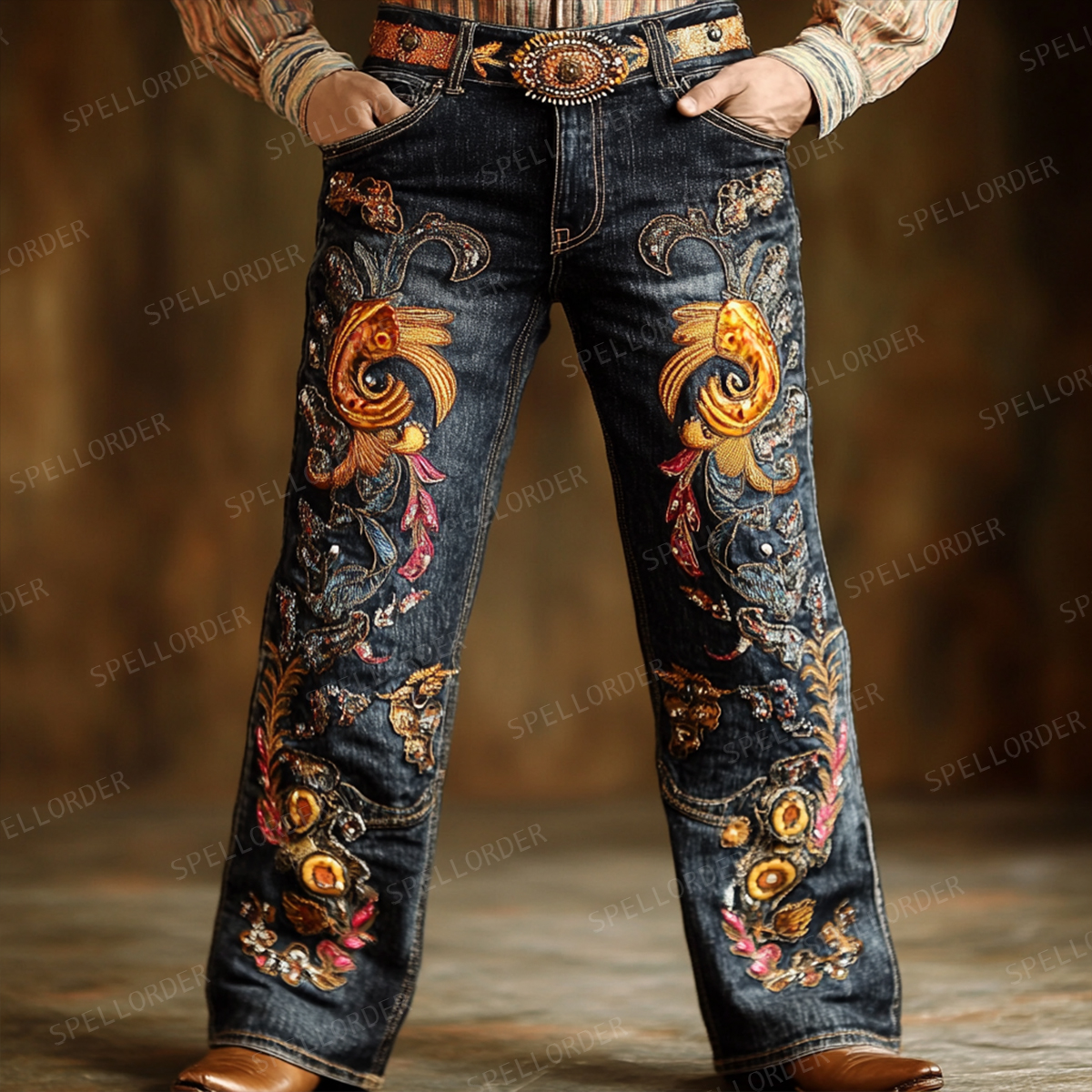 American western style jeans 