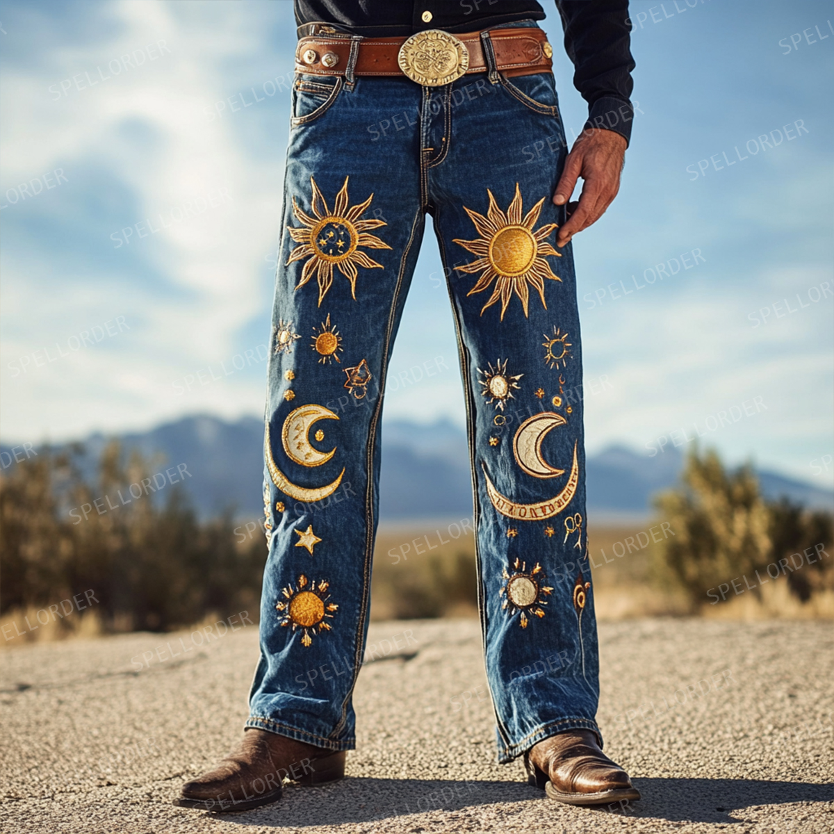 American western style jeans 