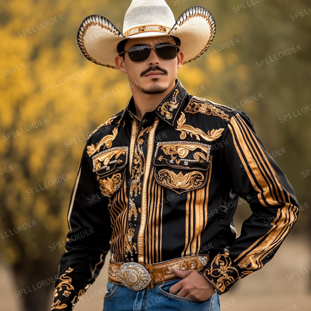 Western luxury exclusive design classic business vacation casual long sleeves shirt