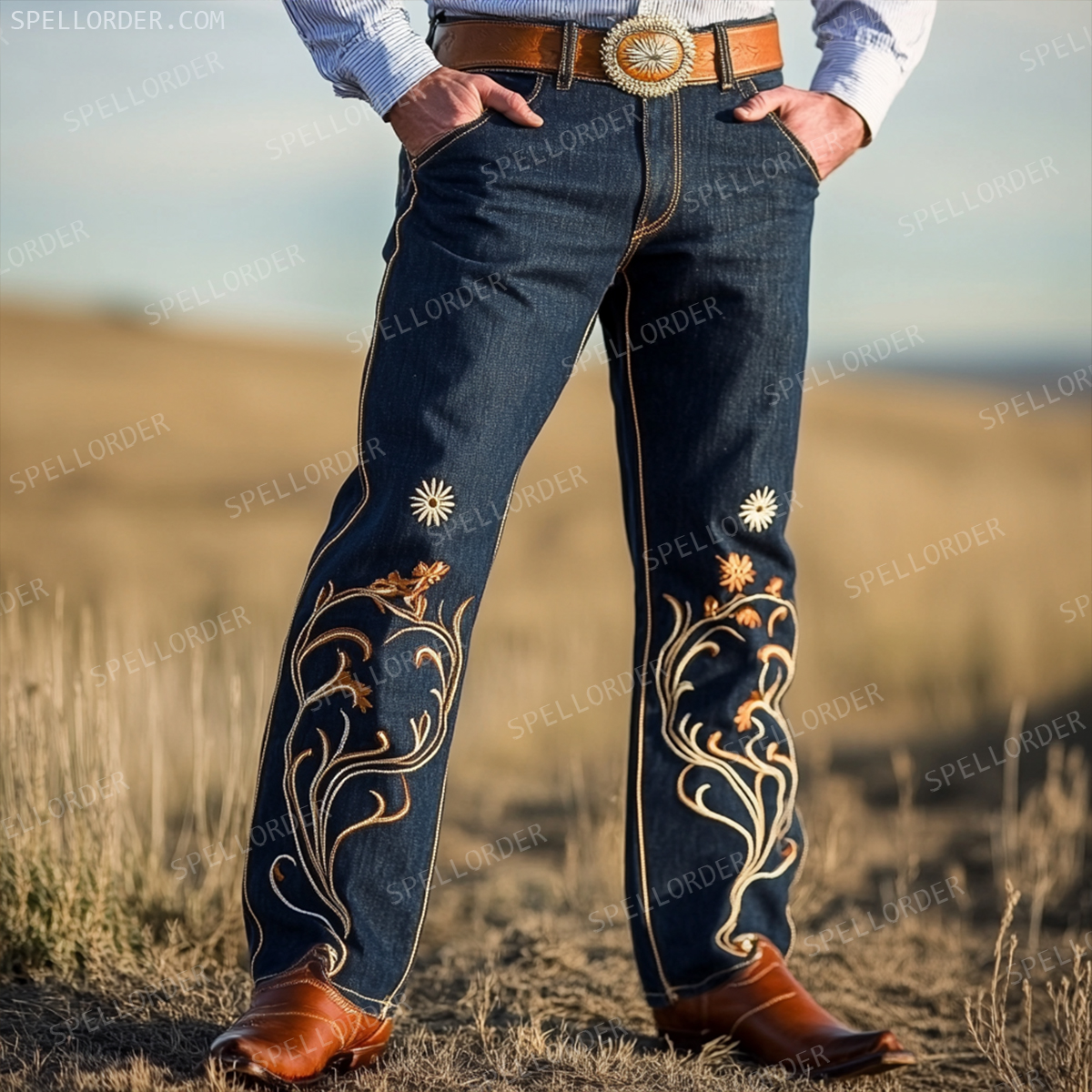American western style jeans 