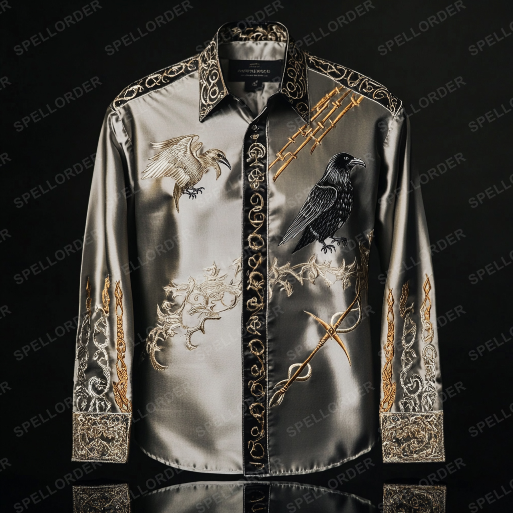 Luxury classic viking style outdoor vacation business casual long sleeve shirt