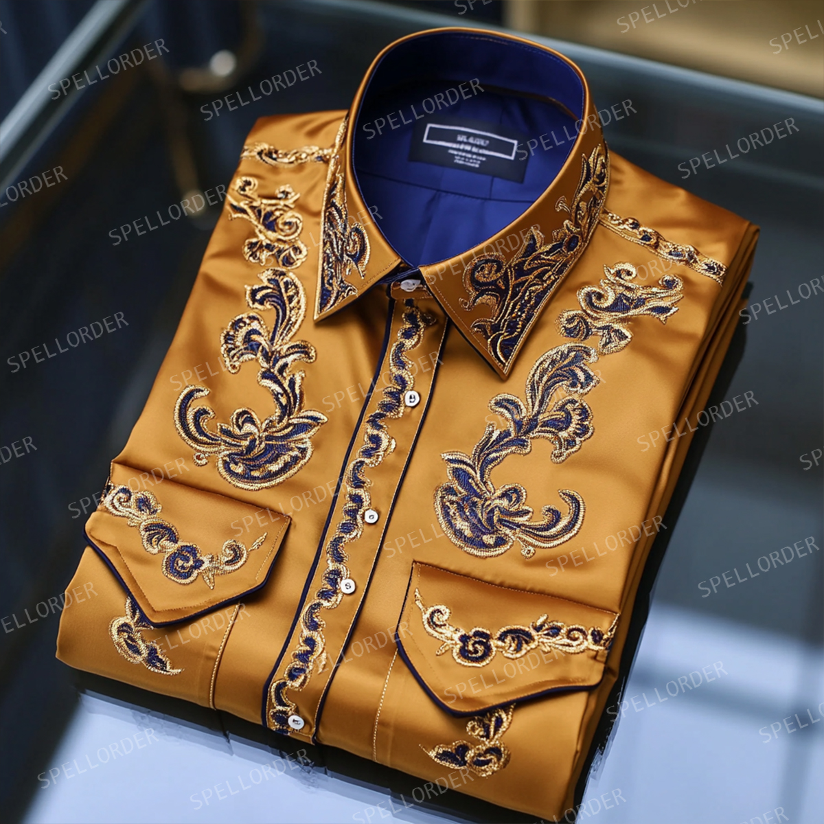 Western luxury exclusive design classic business vacation casual shirt