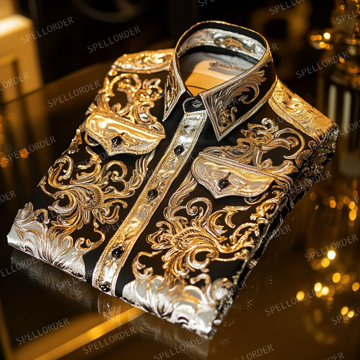 Western luxury exclusive design classic business vacation casual shirt