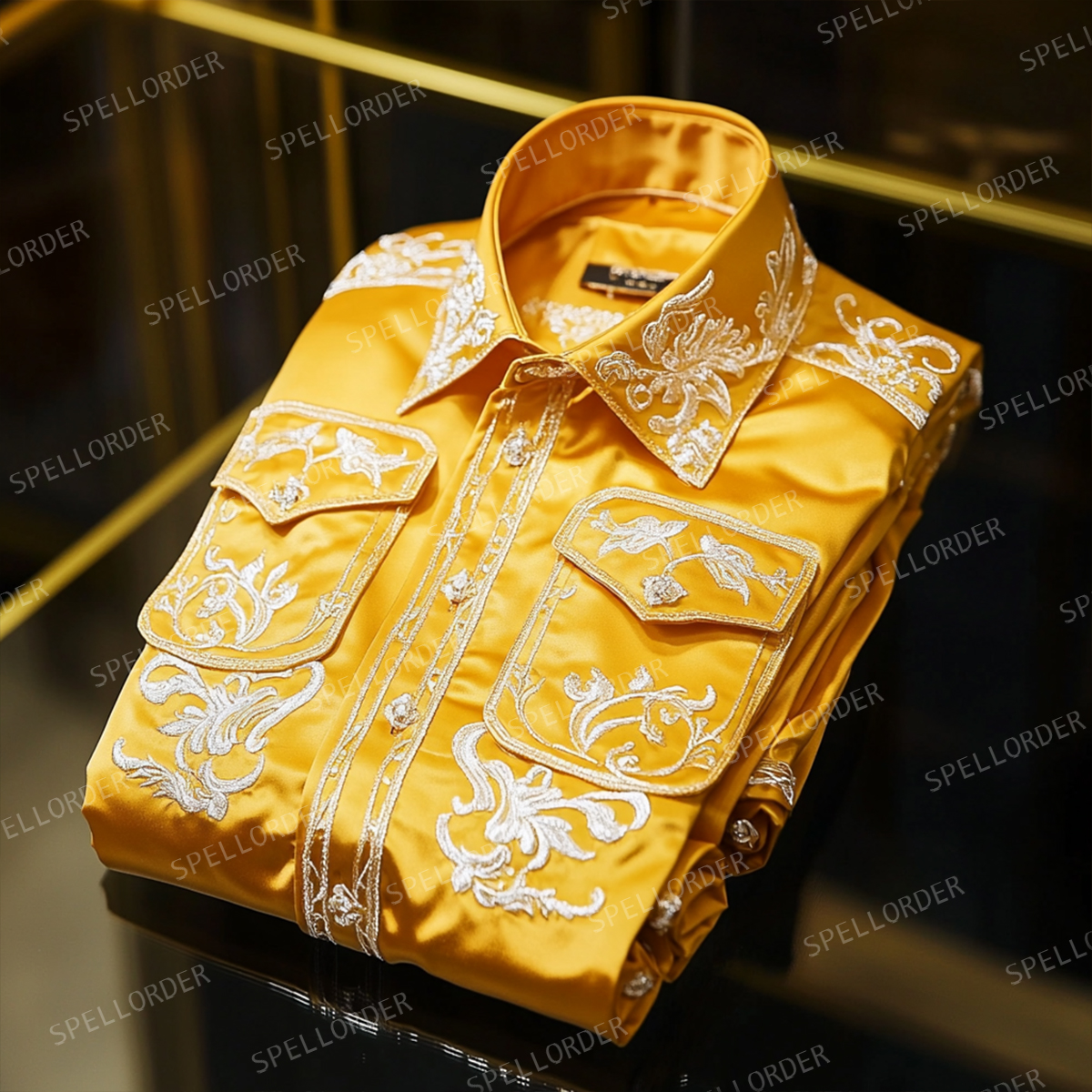 Western luxury exclusive design classic business vacation casual shirt