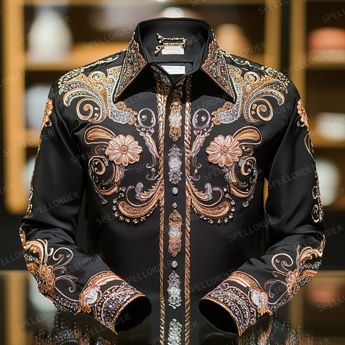 Western luxury exclusive design classic business vacation casual shirt