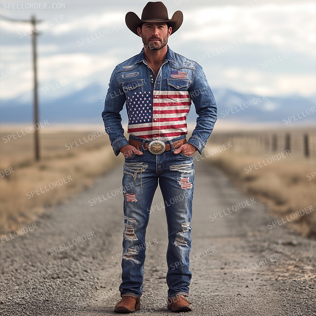 American western style jeans 