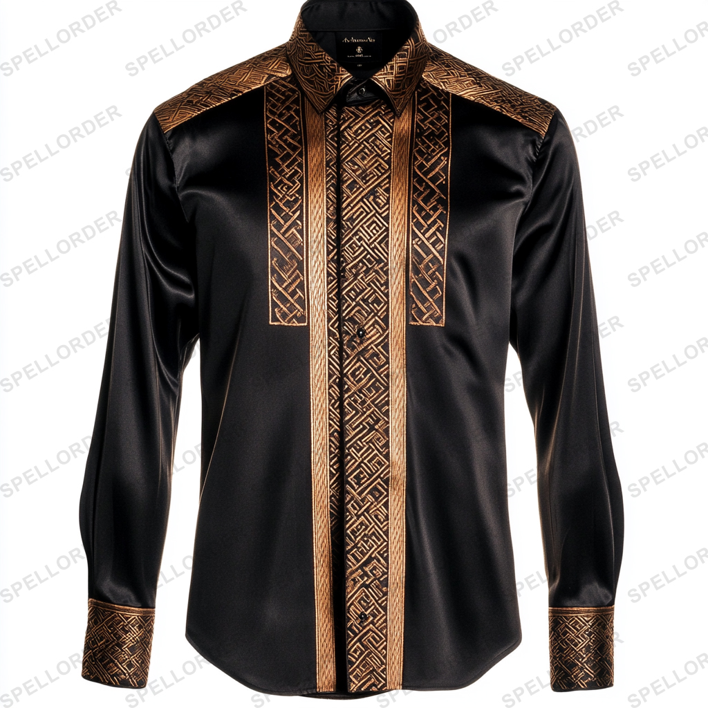 Classic viking style wrinkle-resistant formal casual long sleeve shirt
