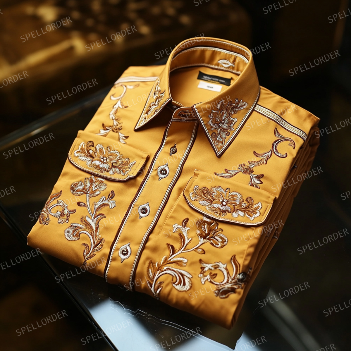 Western luxury exclusive design classic business vacation casual shirt