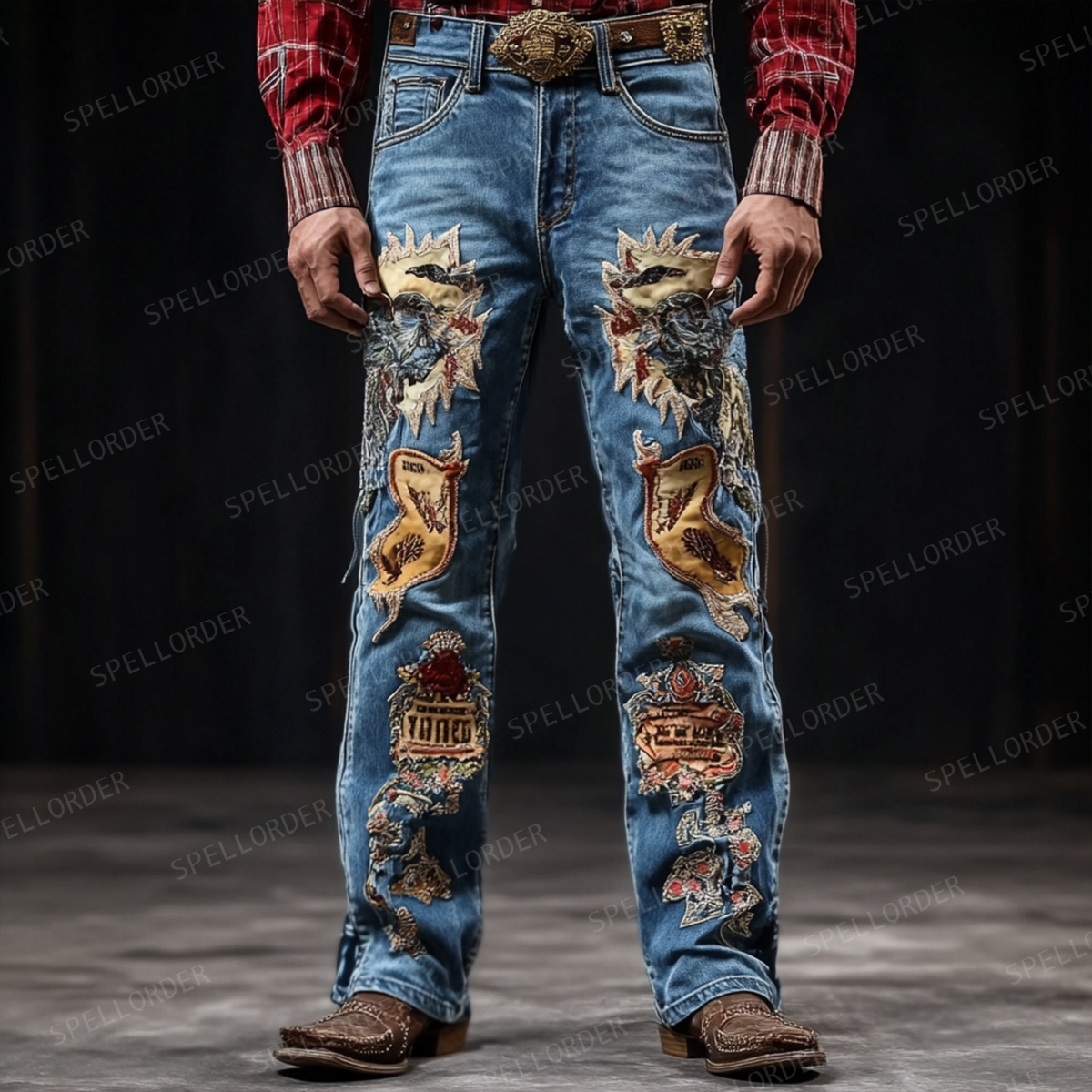 American western style jeans 
