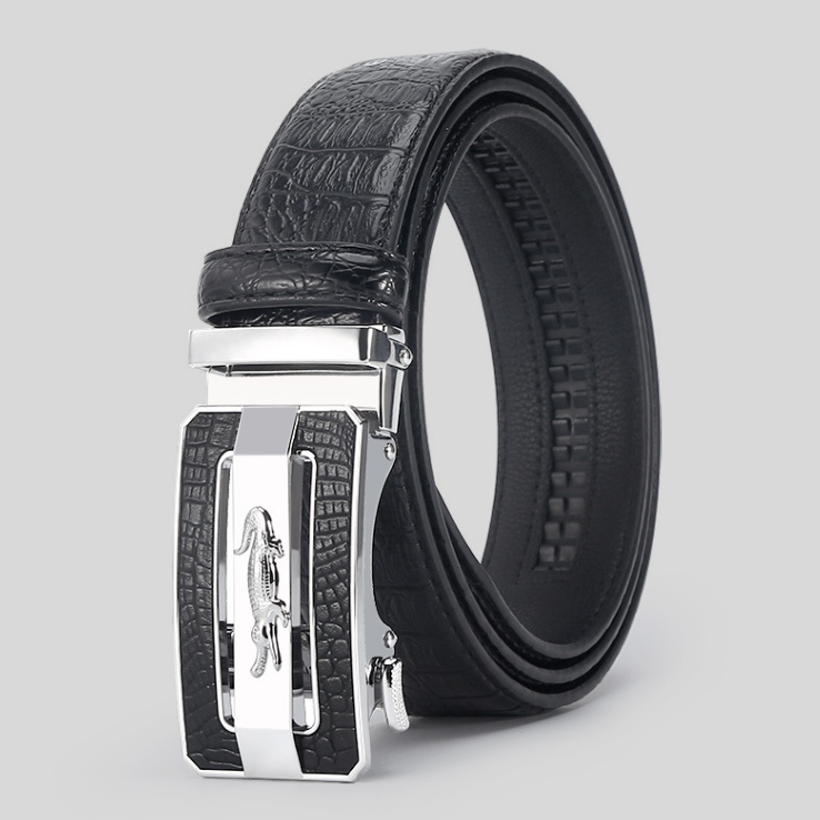 2025 Trendy Business Men’s Casual crocodile Personalized Belt