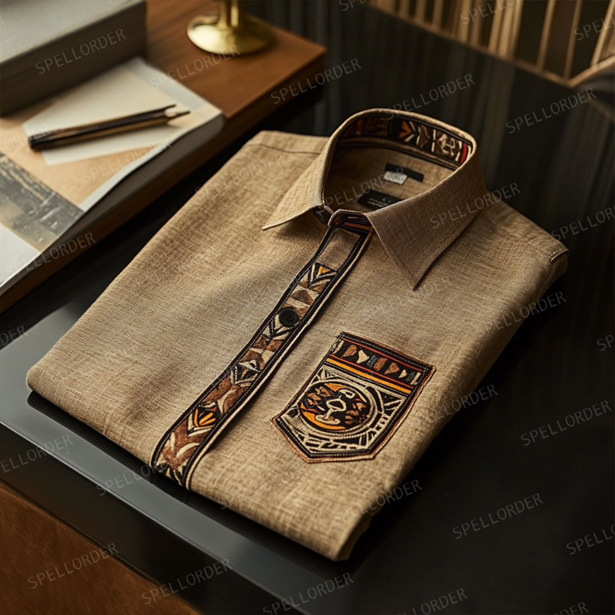 Men Classic Casual Linen Cotton Shirt