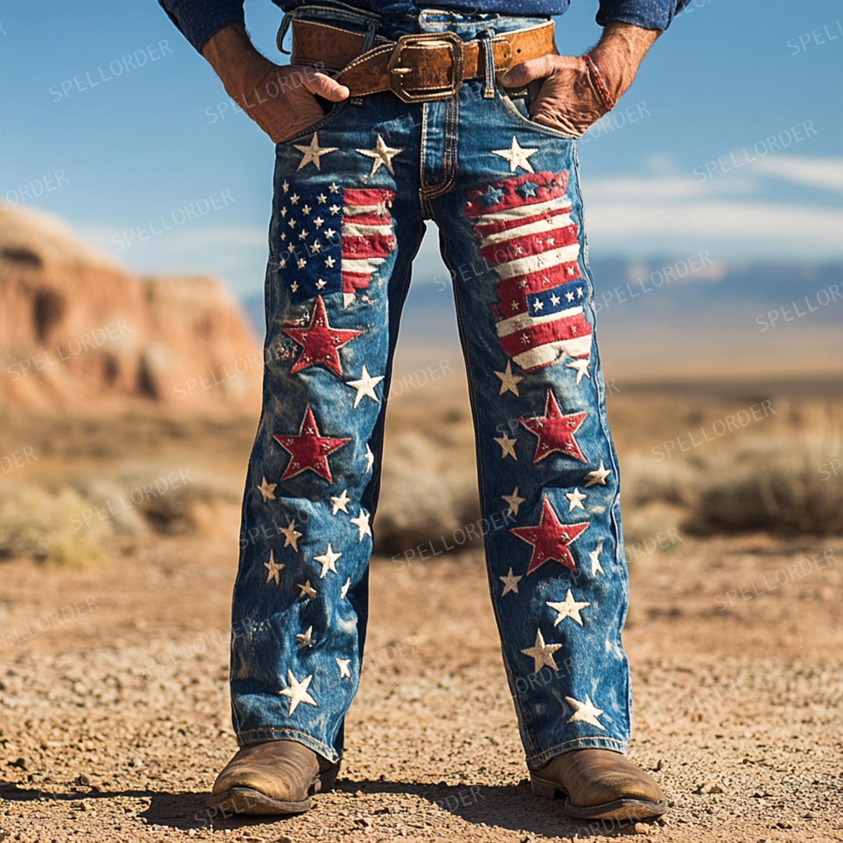American western style jeans 