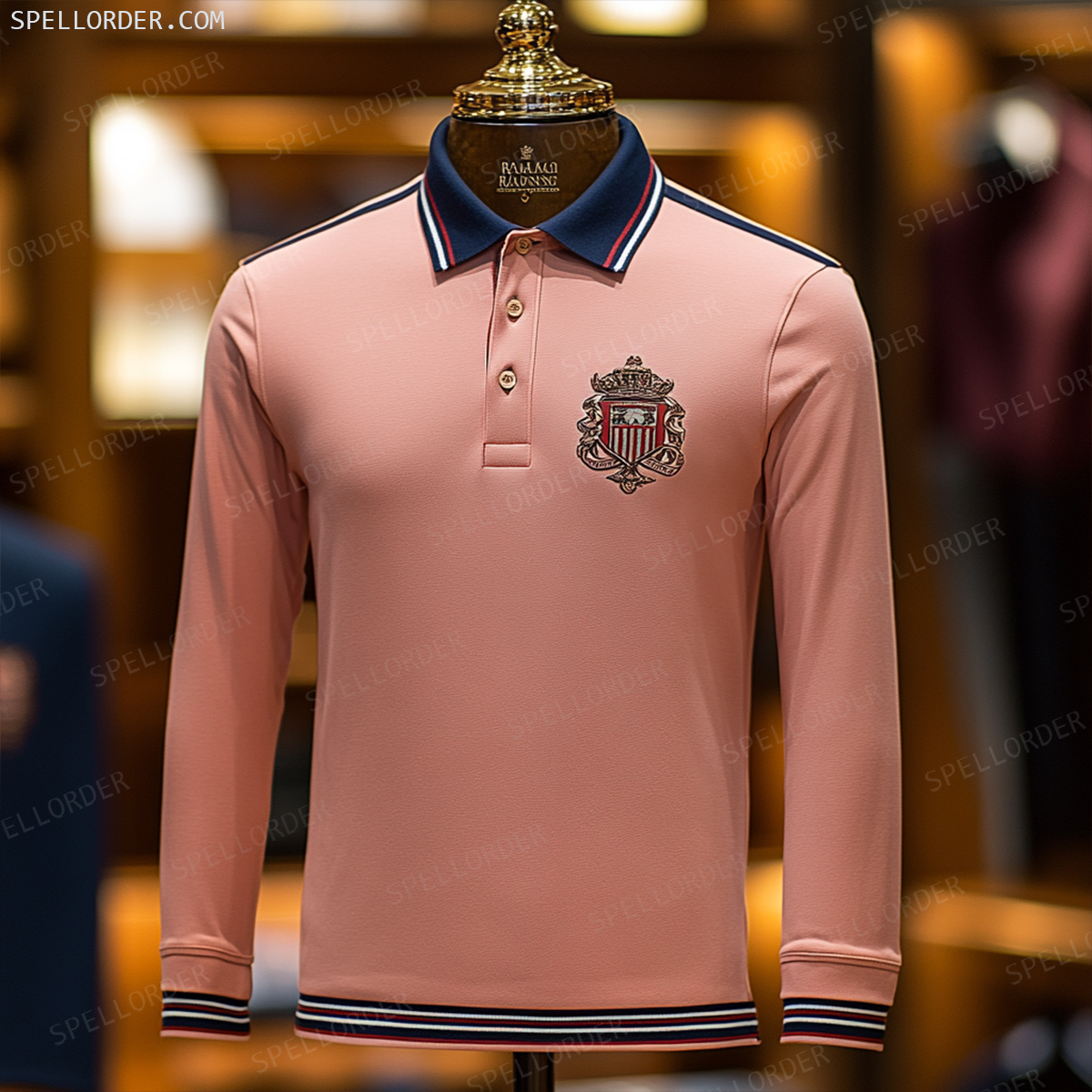 Classic comfortable business leisure vacation Long Sleeve Polo Shirts