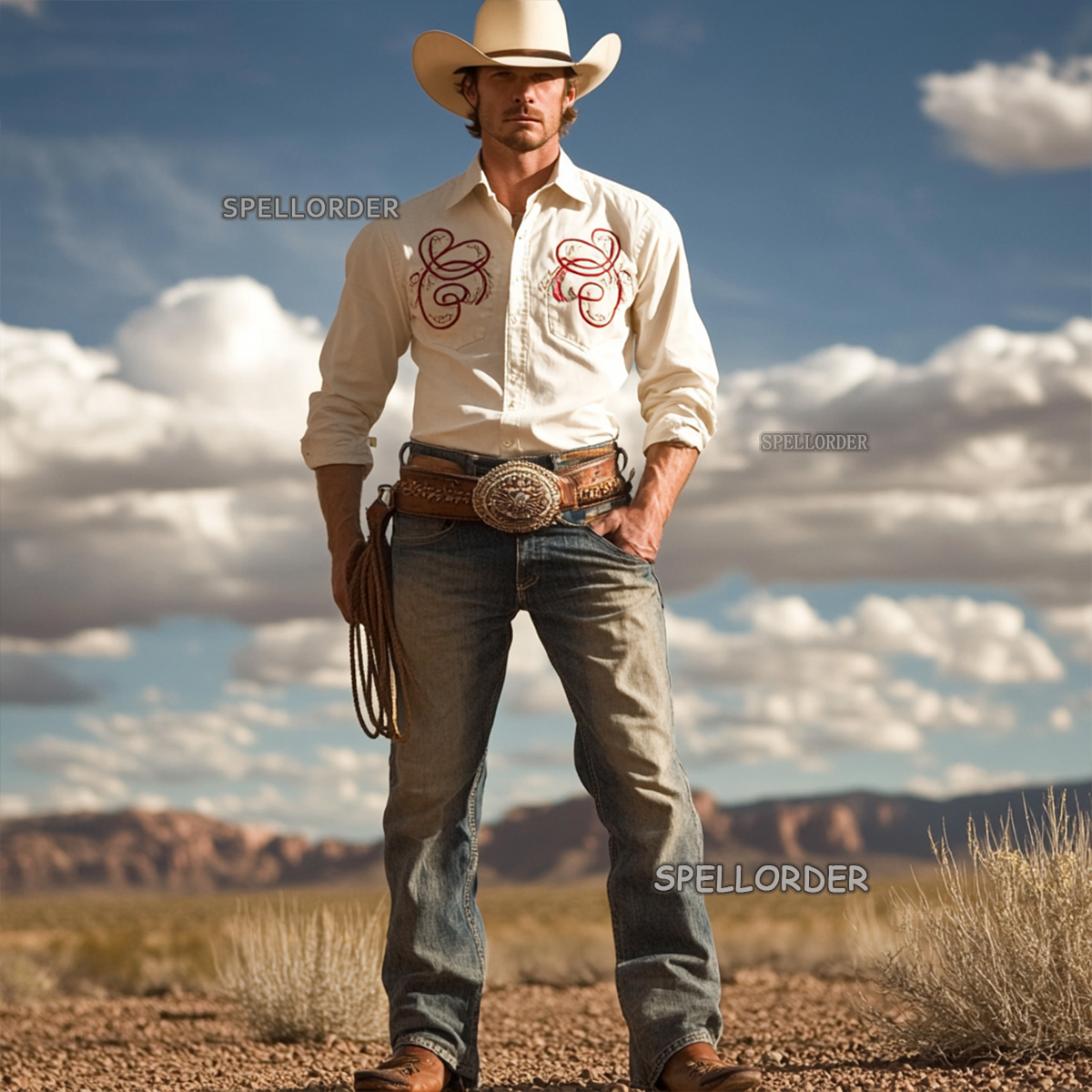 American western style jeans 