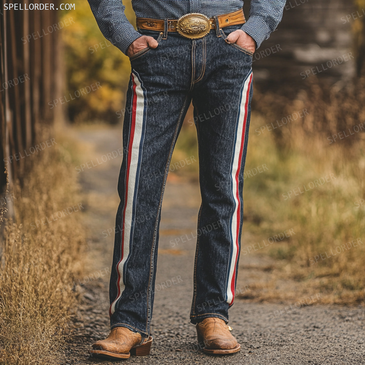 American western style jeans 