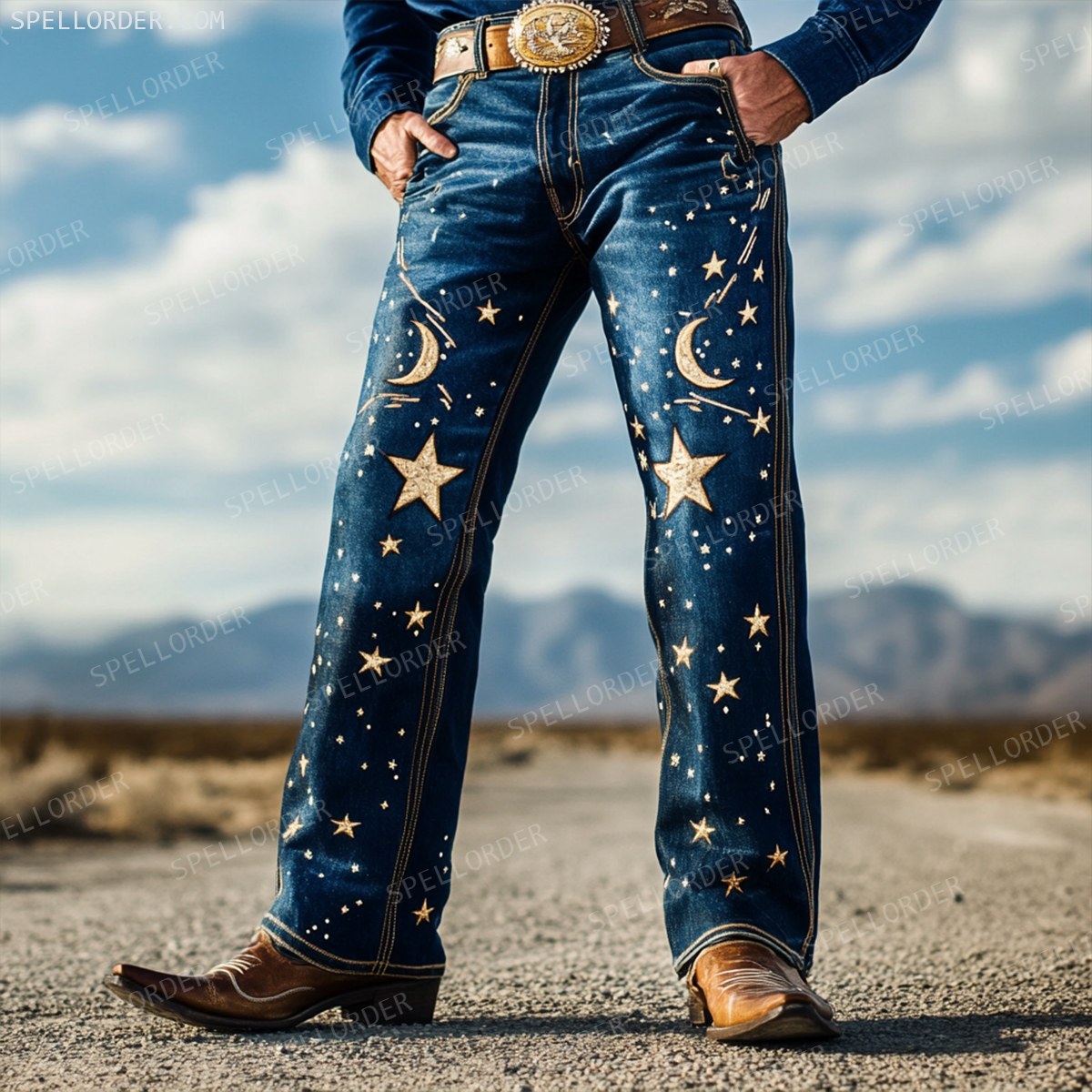 American western style jeans 