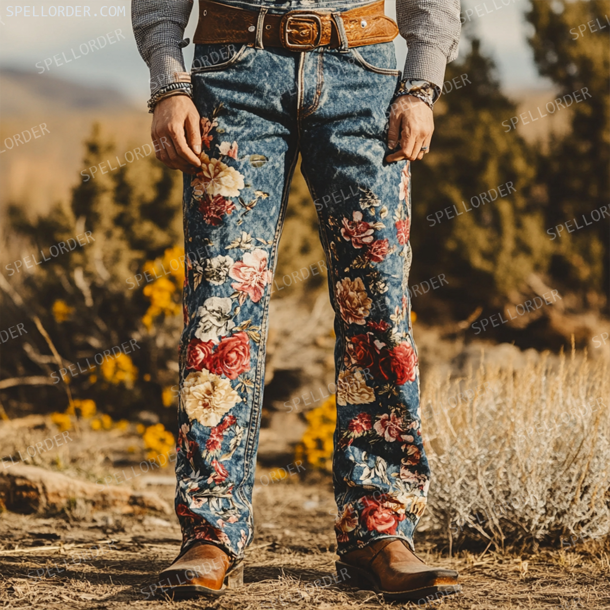 American western style jeans 