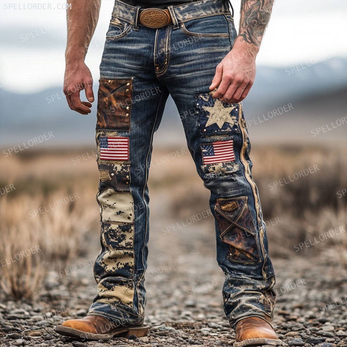 American western style jeans 