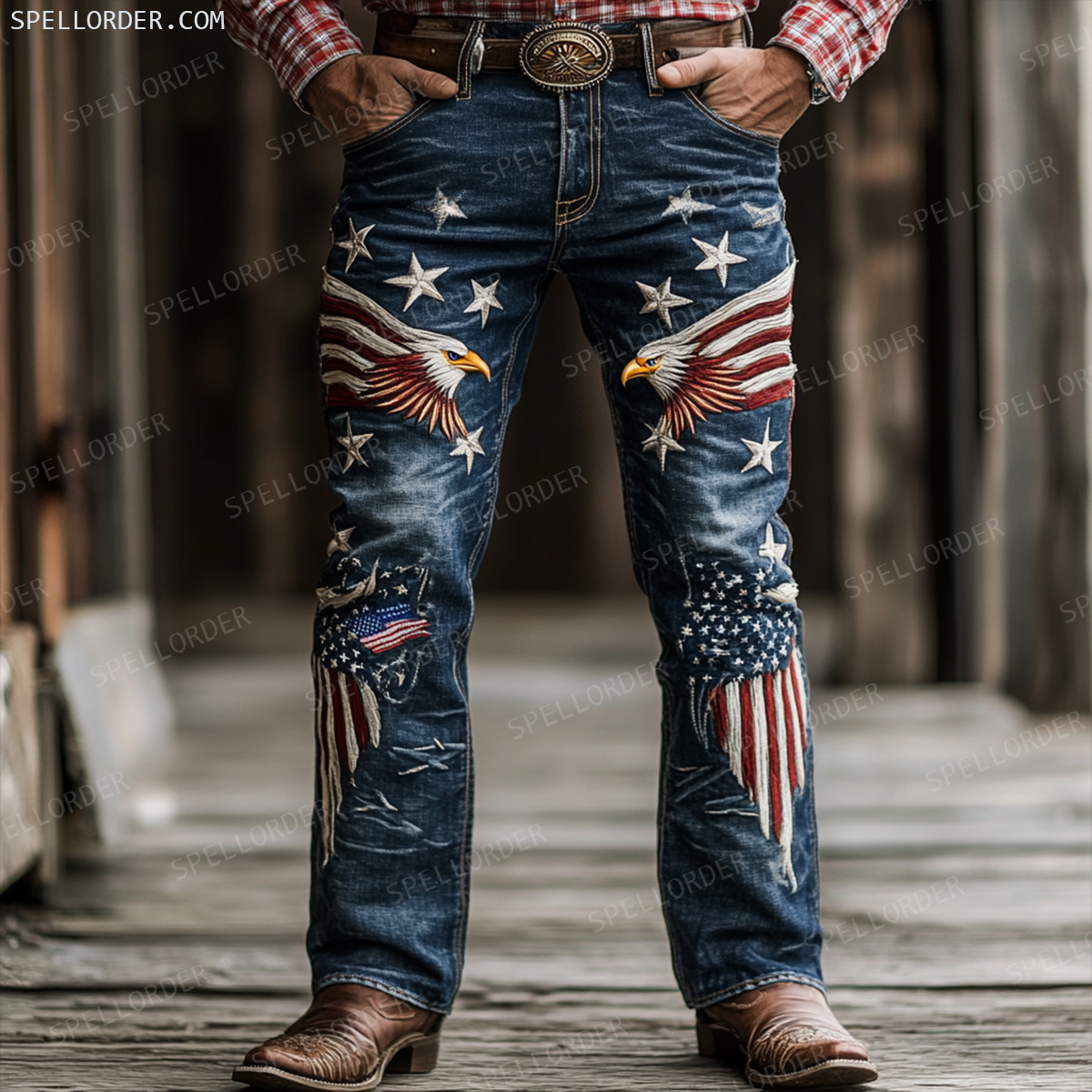 American western style jeans 