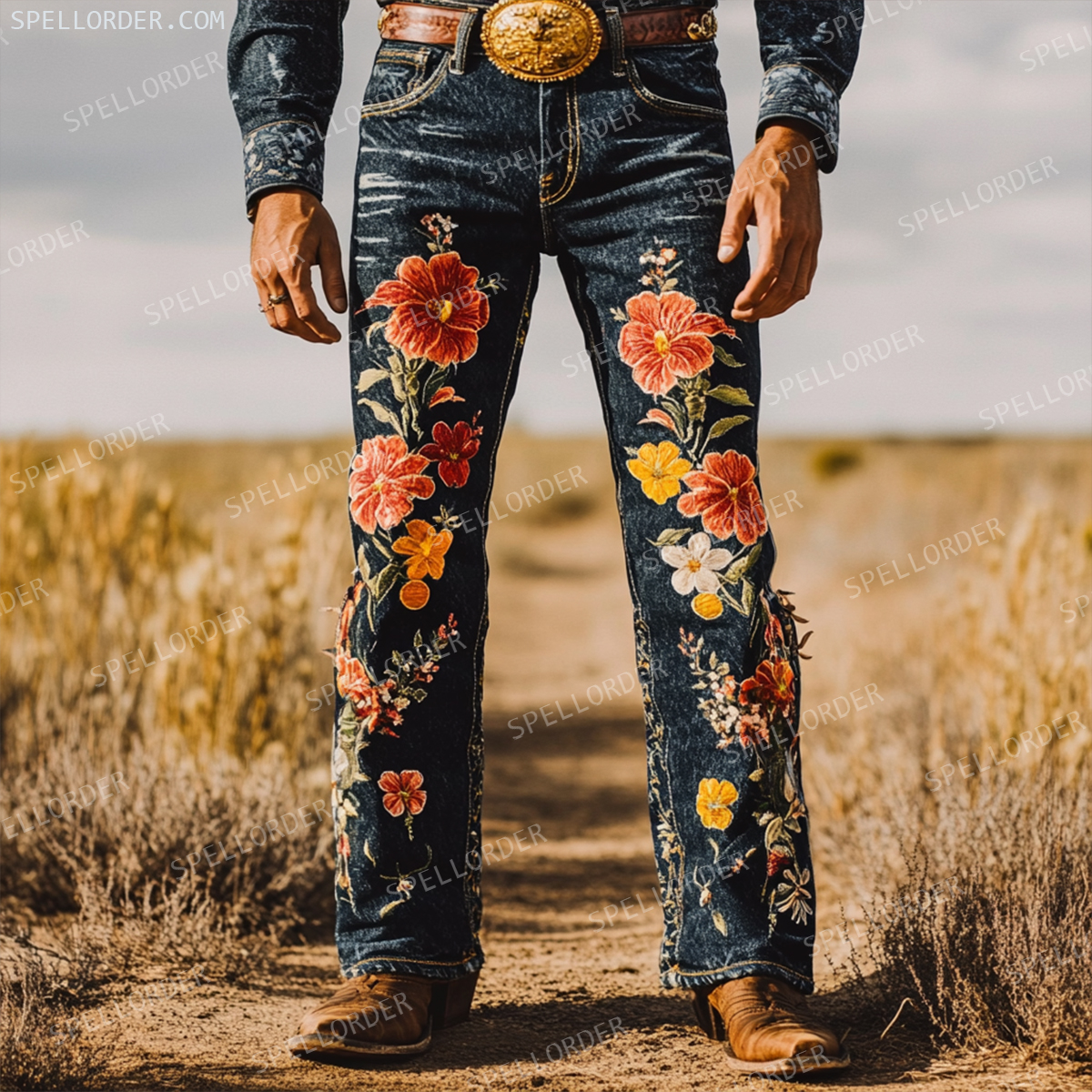 American western style jeans 