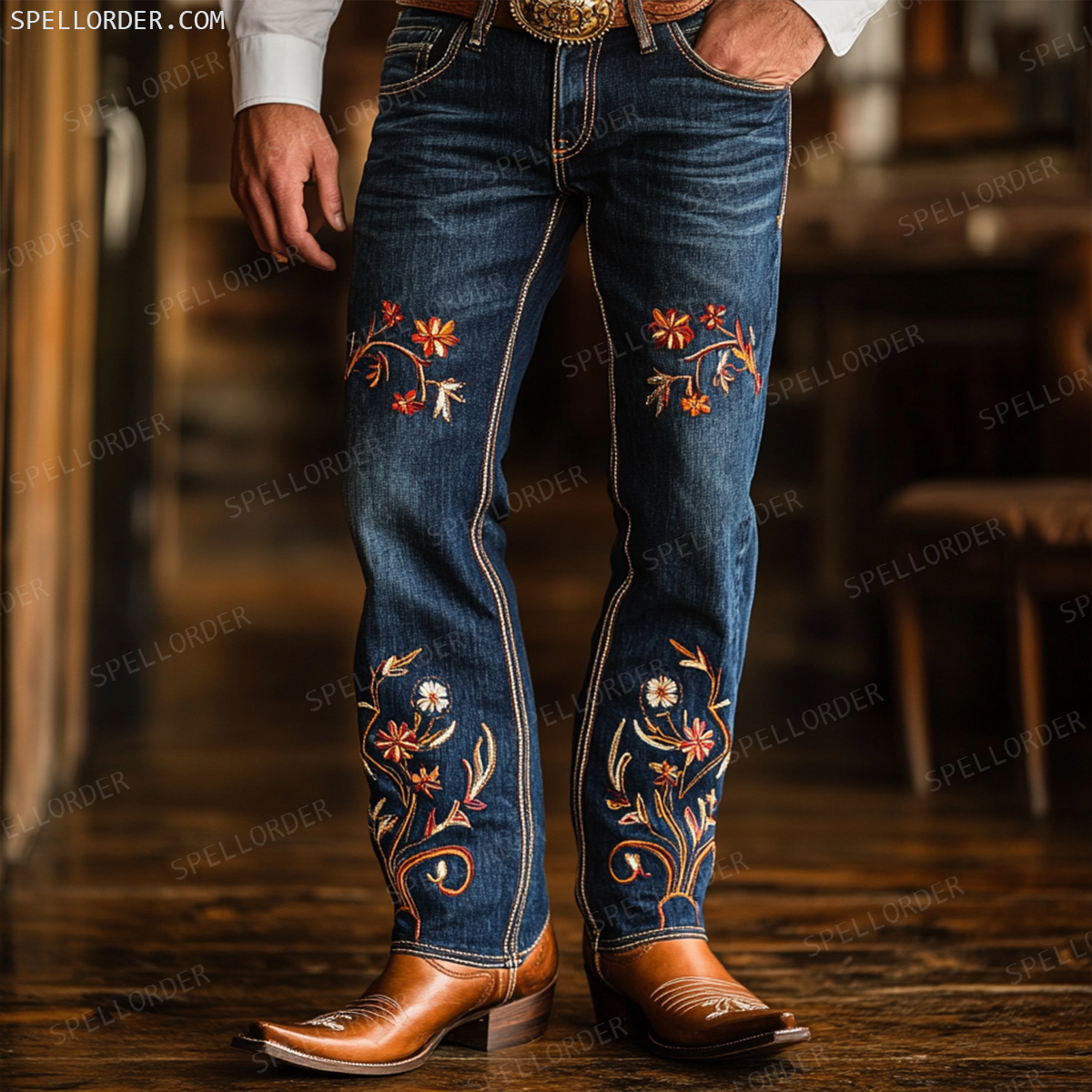 American western style jeans 
