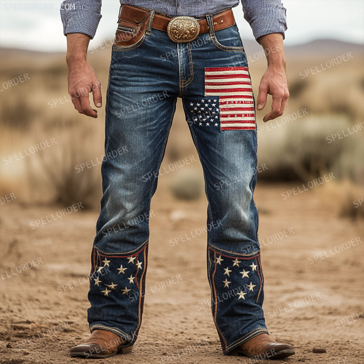 American western style jeans 