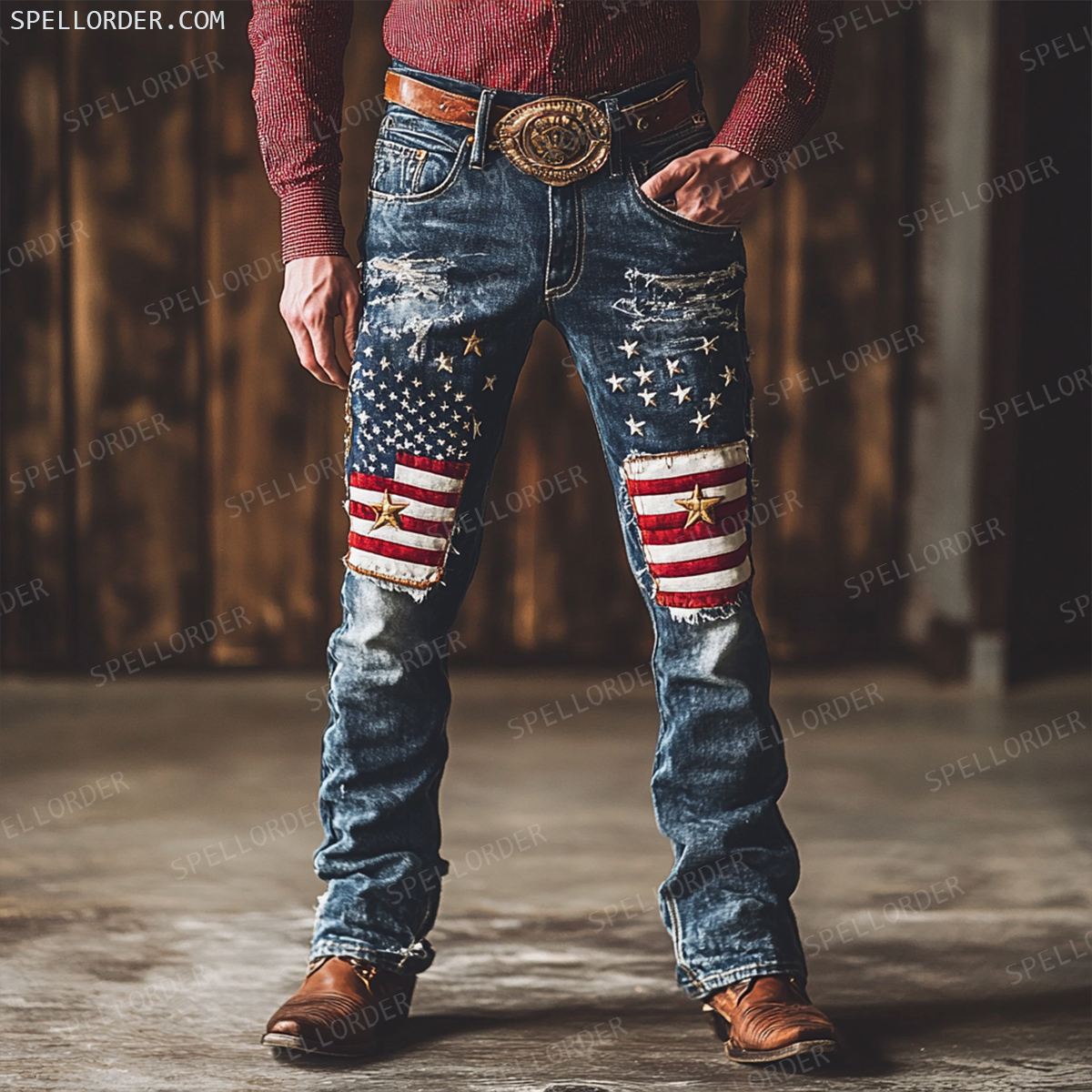 American western style jeans 