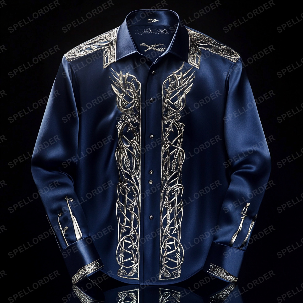 Luxury classic viking style outdoor vacation business casual long sleeve shirt