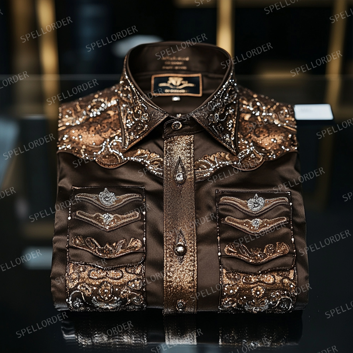 Western luxury exclusive design classic business vacation casual shirt