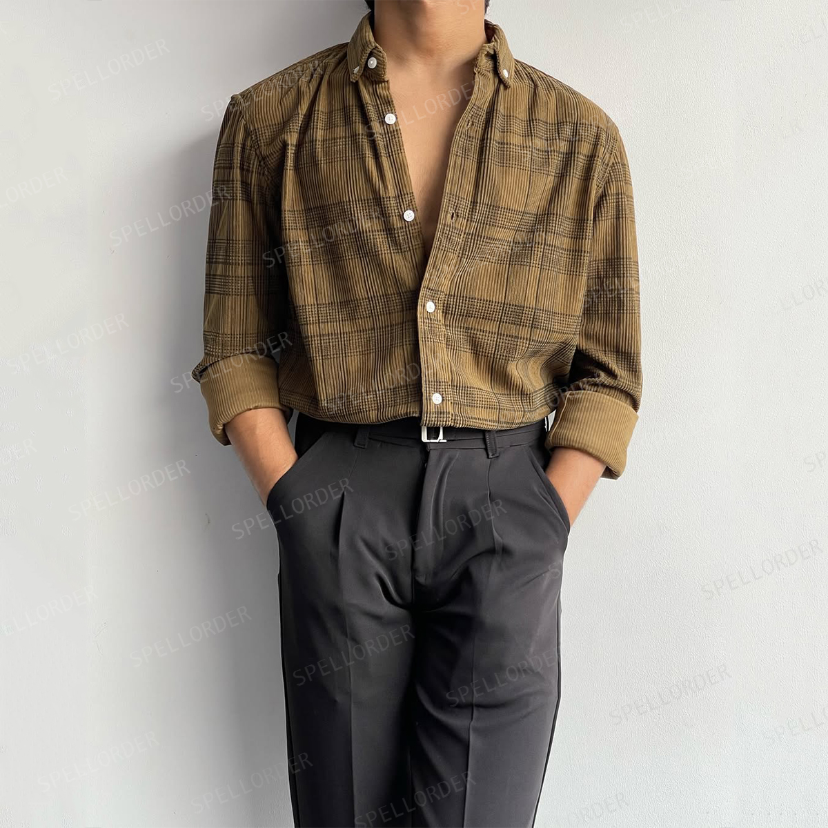 Classic aesthetic design men casual vacation cotton shirt