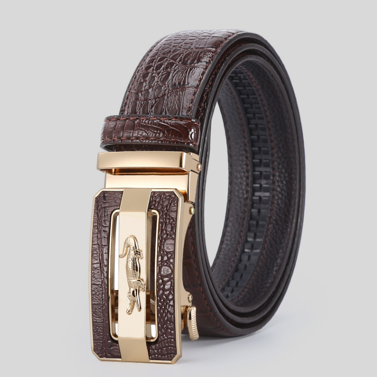 2025 Trendy Business Men’s Casual crocodile Personalized Belt