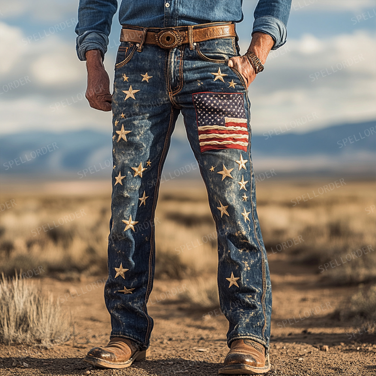 American western style jeans 