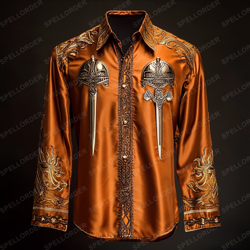 Classic viking style wrinkle-resistant formal casual long sleeve shirt