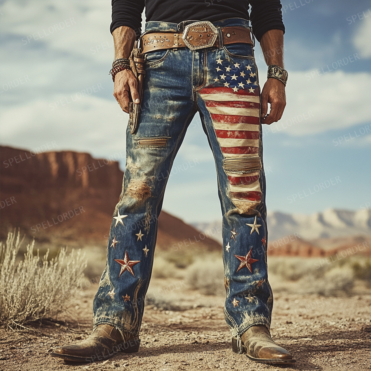 American western style jeans 