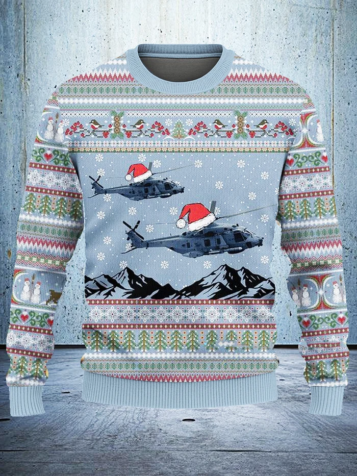 Fun Print Christmas Pullover Sweatshirt