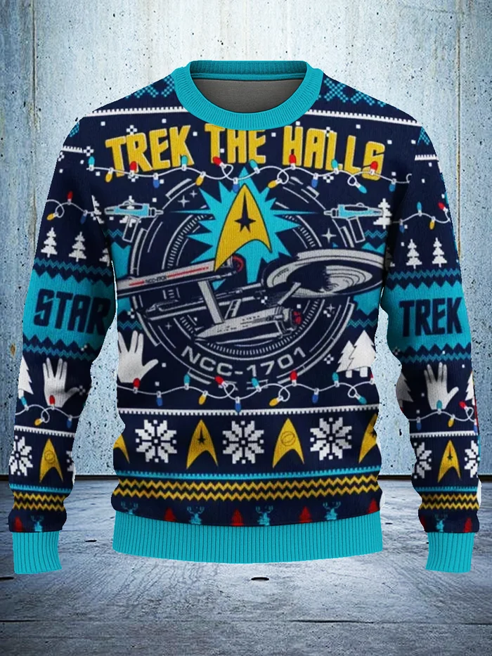 Fun Print Christmas Pullover Sweatshirt