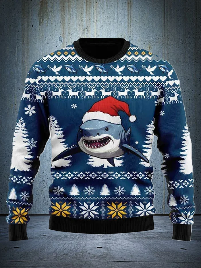 Fun Print Christmas Pullover Sweatshirt