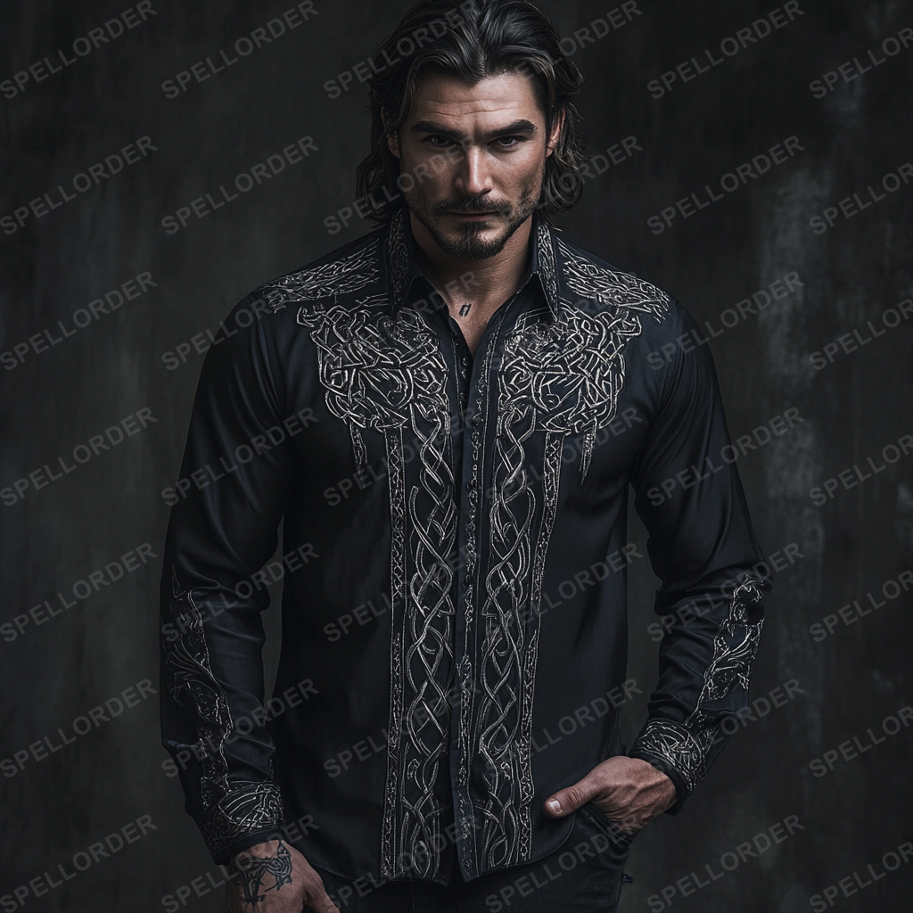 Classic viking style wrinkle-resistant formal casual long sleeve shirt