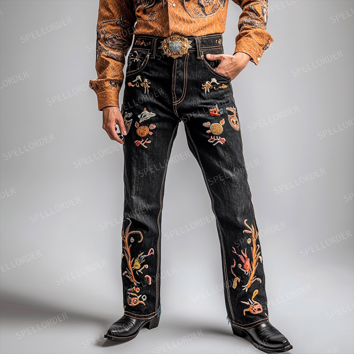 American western style jeans 