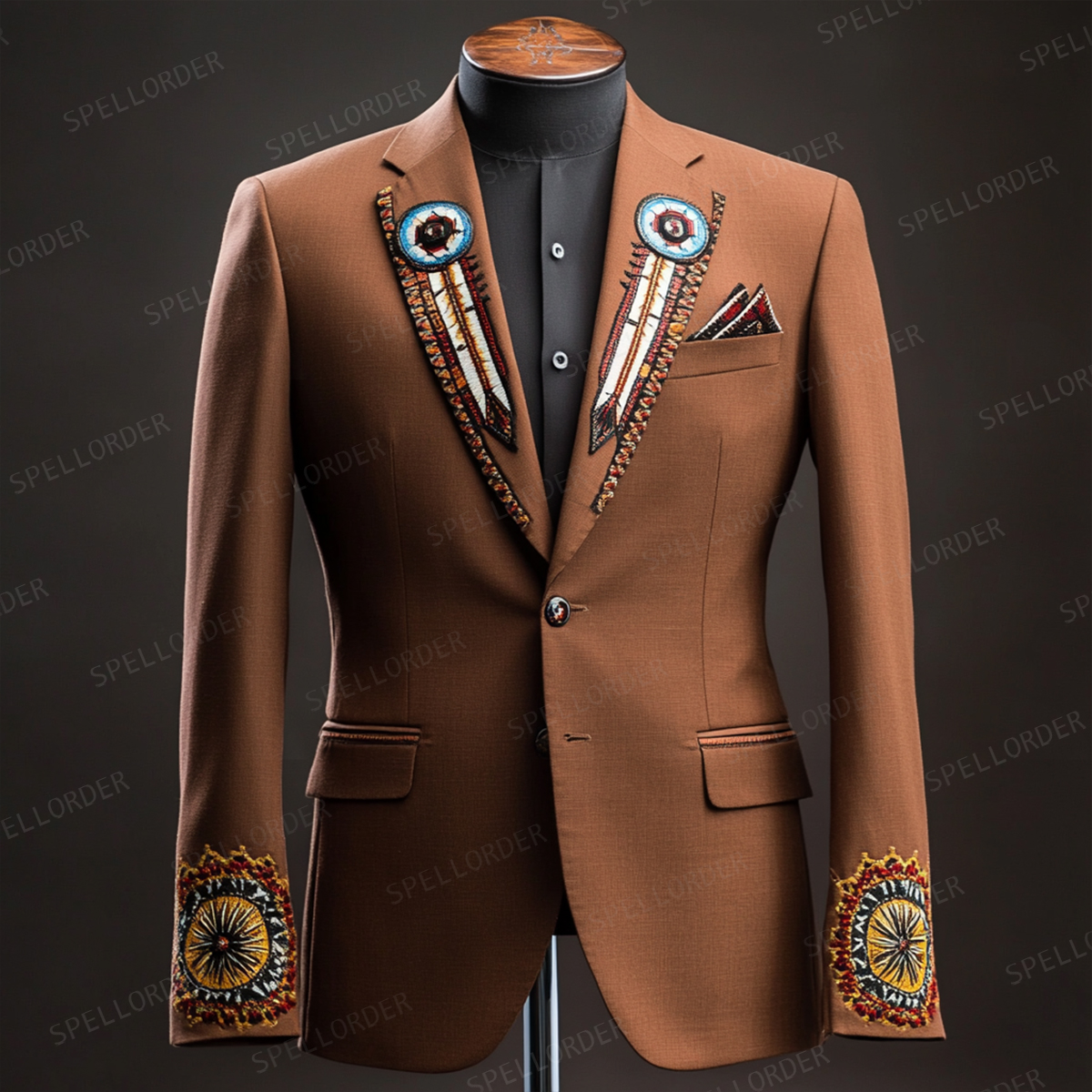 Men's Luxury Embroidery Business Casual Fashion Blazer Jacket Suit  Jacke Anzug