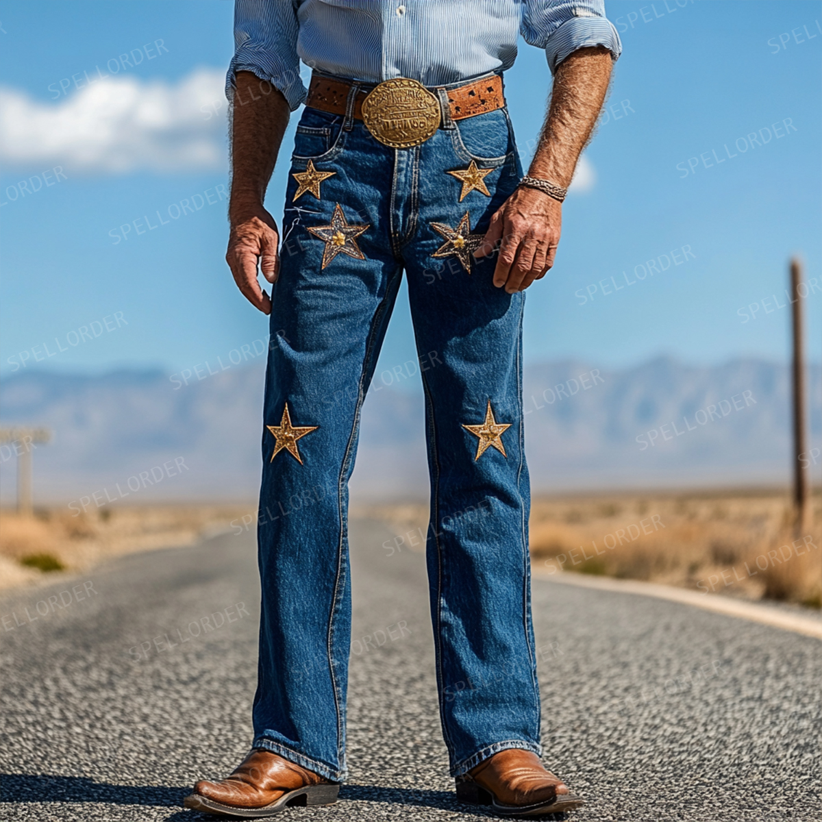 American western style jeans 