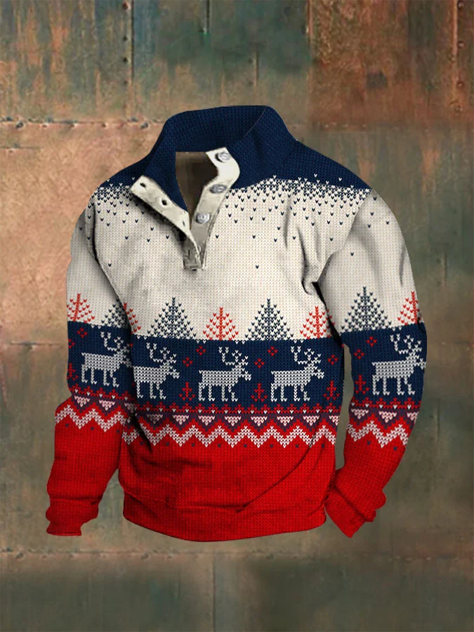 Men's Merry Christmas Printed Sweatshirt