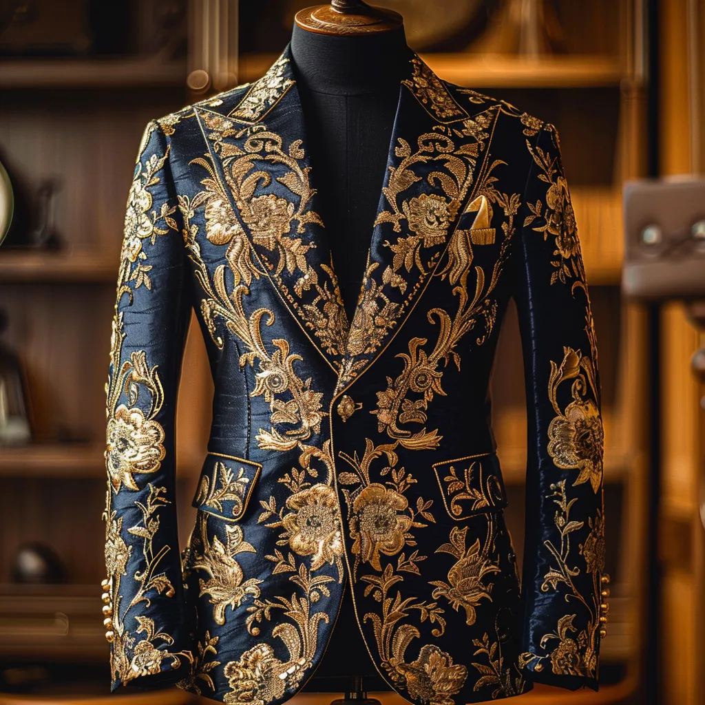 Men's Luxury Business Casual Fashion Blazer Jacket Suit