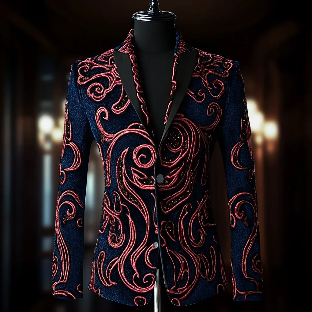 Men's Luxury Business Casual Fashion Blazer Jacket Suit