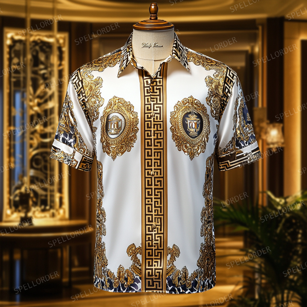 Perfect fit comfortable Luxury business party wedding banquet leisure vacation short sleeve shirt